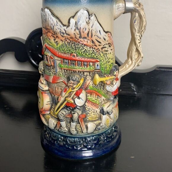 VINTAGE KING EDITION NO. A3991 HANDMADE/HANDPAINTED BEER STEIN - Picture 3 of 12